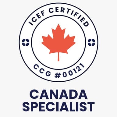 ICEF Certified Canada Specialist badge, number CCG#00121